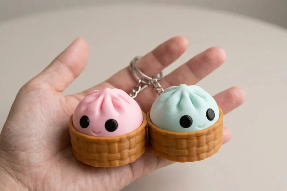 Hasil cetak 3D Clicker Bakpao - Bao Bun Dumpling clicker